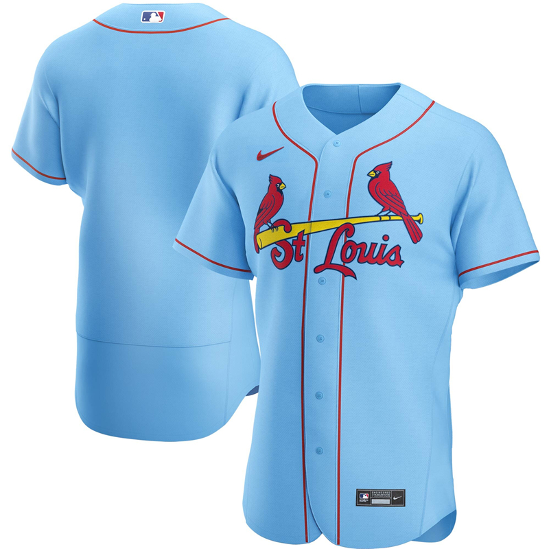 2020 MLB Men St. Louis Cardinals Nike Light Blue Alternate ...