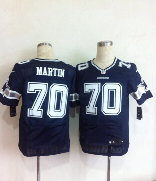 2014 Nike NFL Dallas Cowboys 70 Zack Martin blue Elite jerseys