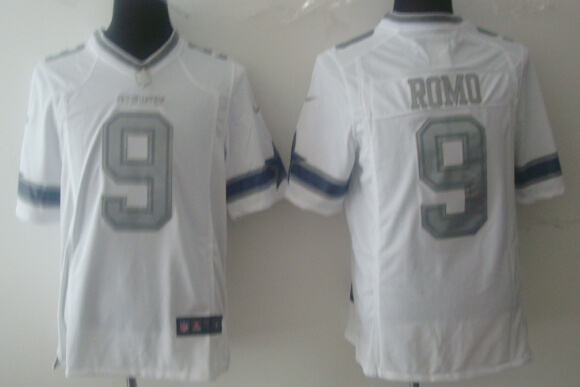 Dallas Cowboys 9 Tony Romo White Silver 2014 Nike Game Jerseys