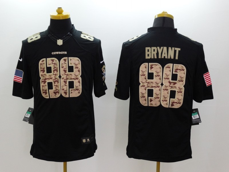 Dallas Cowboys 88 Dez Bryant Black 2014 Nike Salute TO Service Jersey