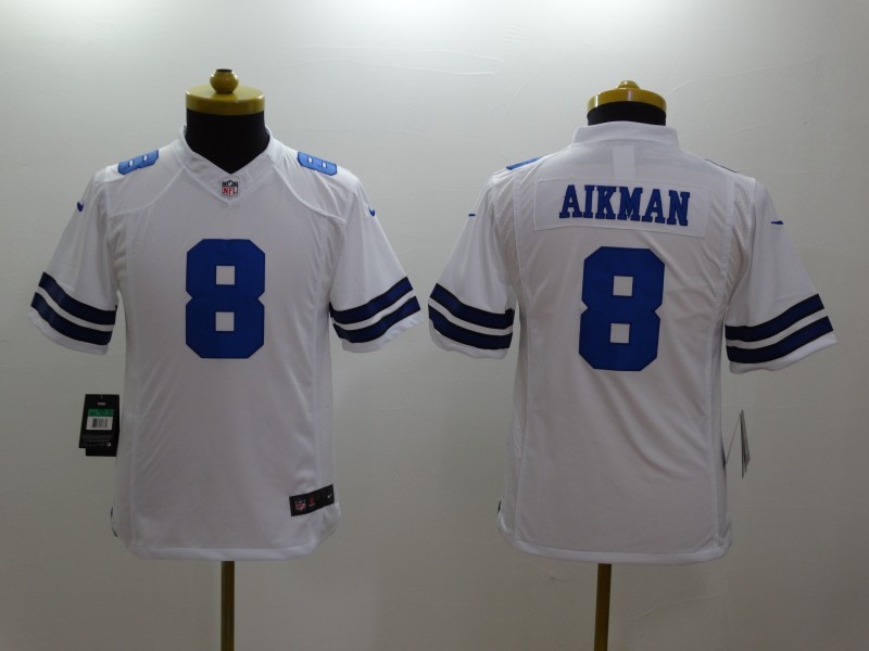 Youth Dallas Cowboys 8 Troy Aikman White 2014 New Nike Limited Jerseys