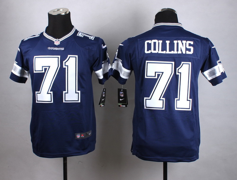 Youth Dallas Cowboys 71 Collins Blue New 2015 Nike Jersey