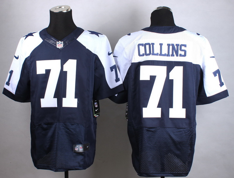 Dallas Cowboys 71 Collins Blue Thanksgiving New 2015 Nike Elite Jersey