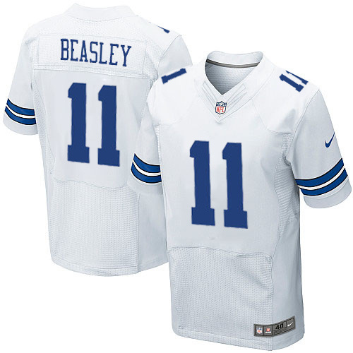 Men's White NFL Elite Dallas Cowboys Jersey Cole Beasley #11 Nike Jerseys