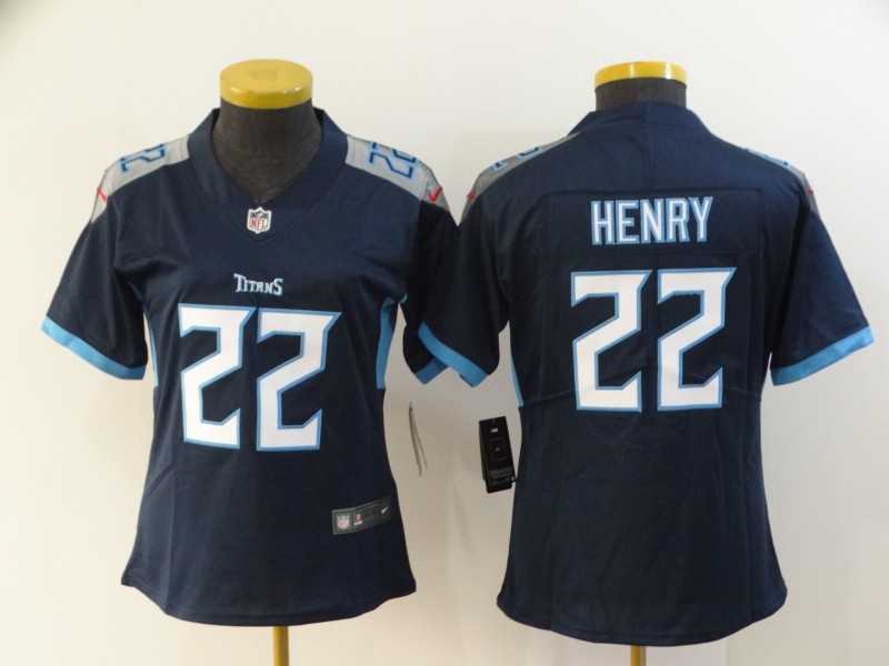 2020 Women Tennessee Titans 22 Henry Light Blue Nike Vapor &hellip;