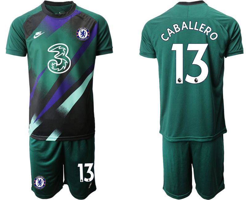 Men 2020-2021 club Chelsea Dark green goalkeeper 13 Soccer ...