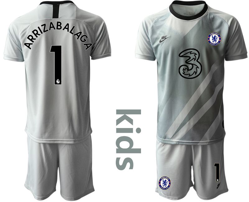 Youth 2020-2021 club Chelsea gray goalkeeper 1 Soccer Jerseys