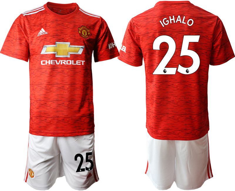 Men 2020-2021 club Manchester United home 25 red Soccer ...