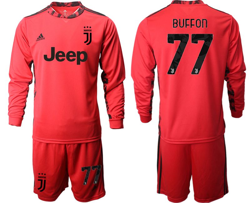 Men 2020-2021 club Juventus FC red goalkeeper long sleeve ...