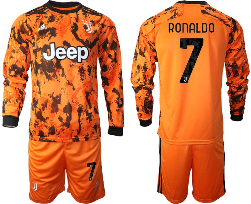 Men 2020-2021 club Juventus away long sleeves 7 orange ...