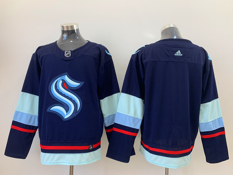 Men New Seattle Kraken blank blue NHL Jerseys