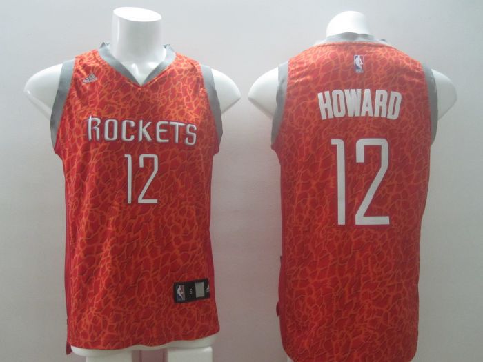 NBA Houston Rockets 12 Howard red Leopard Print Fashion Jersey