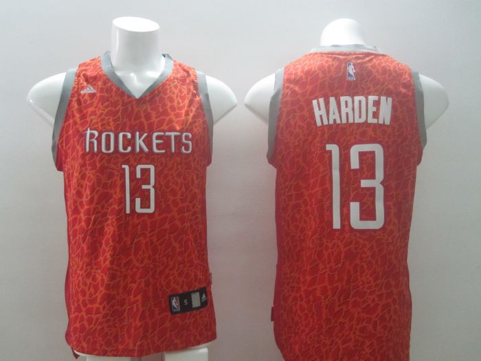 NBA Houston Rockets 13 Harden red Leopard Print Fashion Jersey