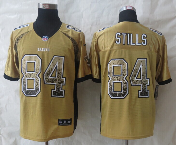 New Orleans Saints 84 Stills Drift Fashion Gold New Nike Elite Jerseys