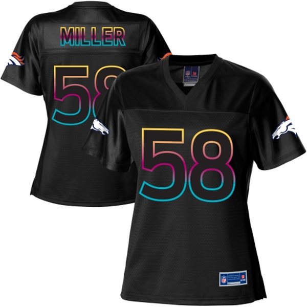 NFL Nike Pro Line Women's Denver Broncos 58 Von Miller Black Fashion Black Jersey