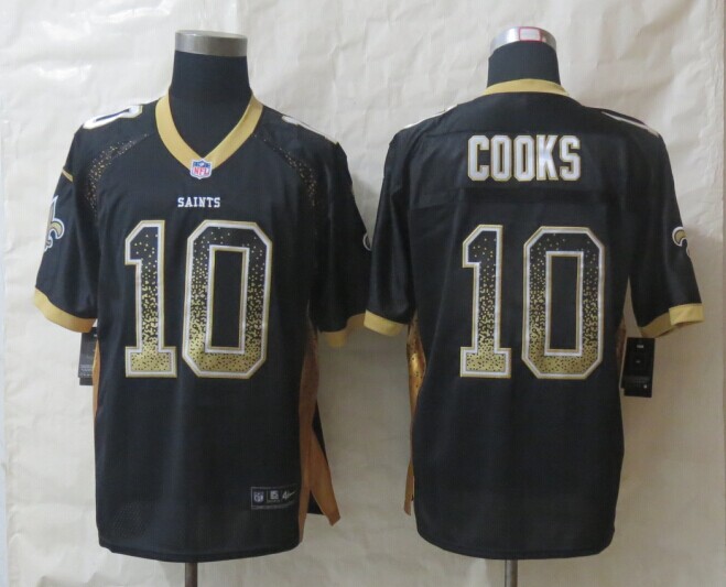 New Nike New Orleans Saints 10 Cooks Drift Fashion Black Elite Jerseys