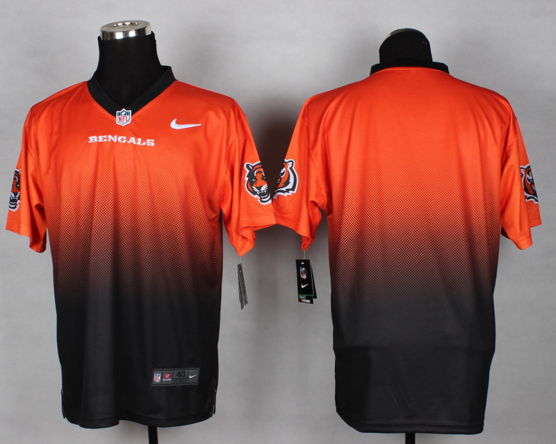 Cincinnati Bengals Blank Orange Brown Nike Drift Fashion II Elite Jerseys