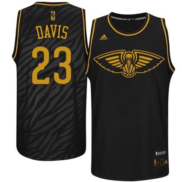 NBA New Orleans Pelicans 23 Davis Precious metal fashion Edition Jerseys