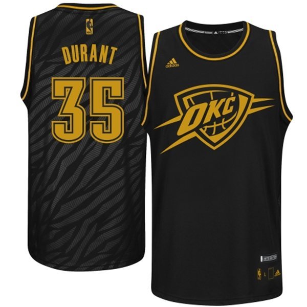 NBA Oklahoma City Thunder 35 Kevin Durant Precious metal fashion Edition Jerseys
