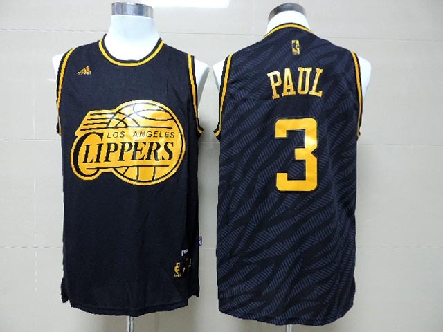 NBA Los Angeles Clippers 3 Chris Paul Black Precious Metals Fashion Swingman