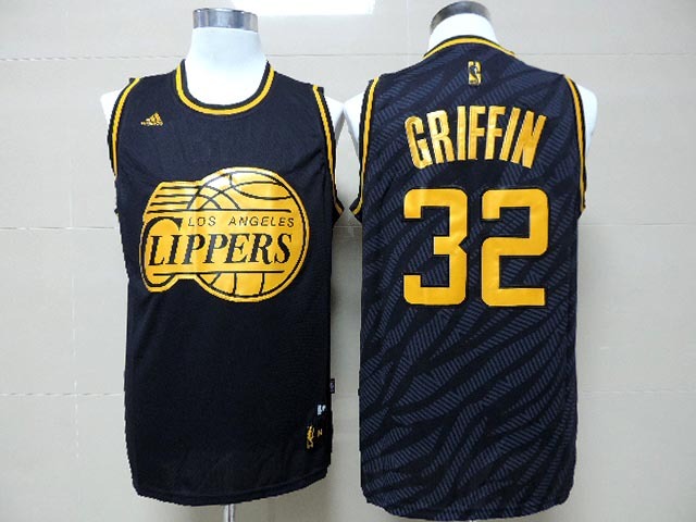 NBA Los Angeles Clippers 32 Blake Griffin Black Precious Metals Fashion Swingman
