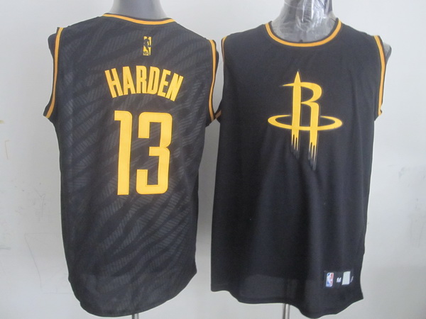 NBA Houston Rockets 13 James Harden Black Precious Metals Fashion Swingman