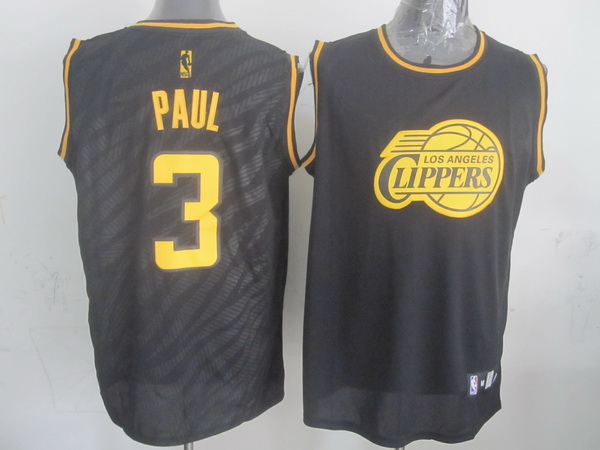 NBA Los Angeles Clippers 3 Chris Paul Black Precious Metals Fashion Swingman