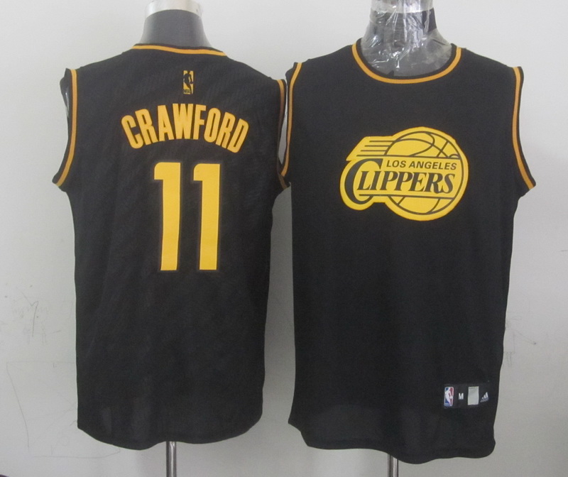 NBA Los Angeles Clippers 11 Jamal Crawford Black Precious Metals Fashion Swingman