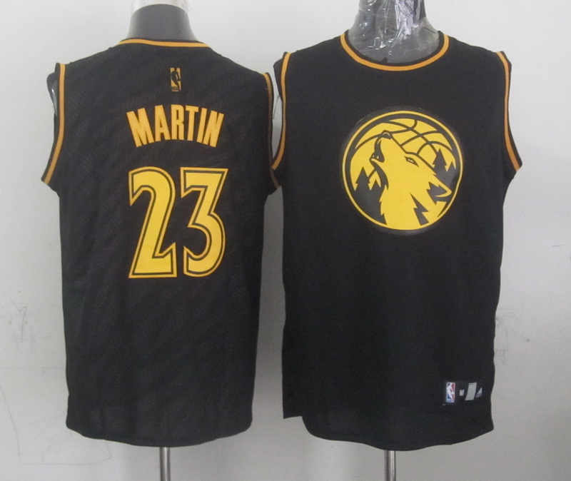 NBA Minnesota Timberwolves 23 Martin Black Precious Metals Fashion Swingman