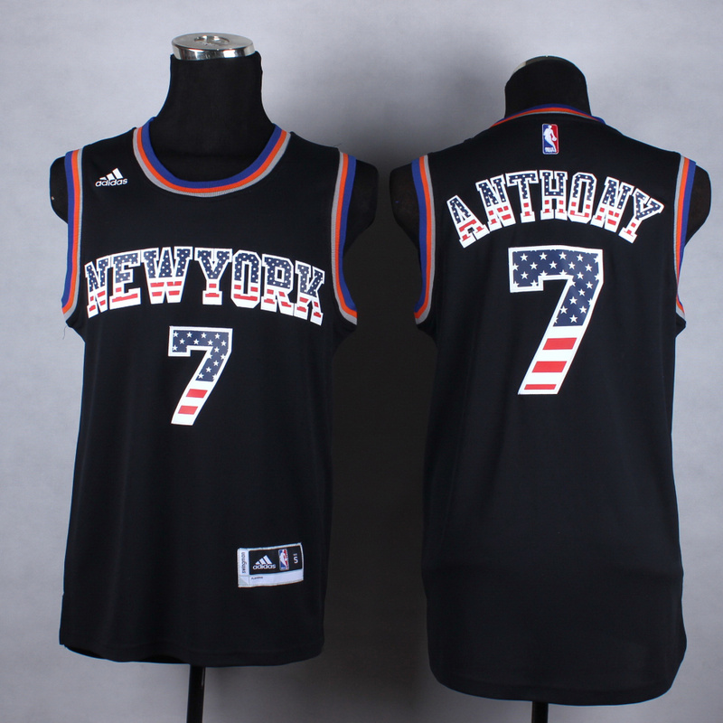 NBA New York Knicks 7 Anthony black fashion Jerseys