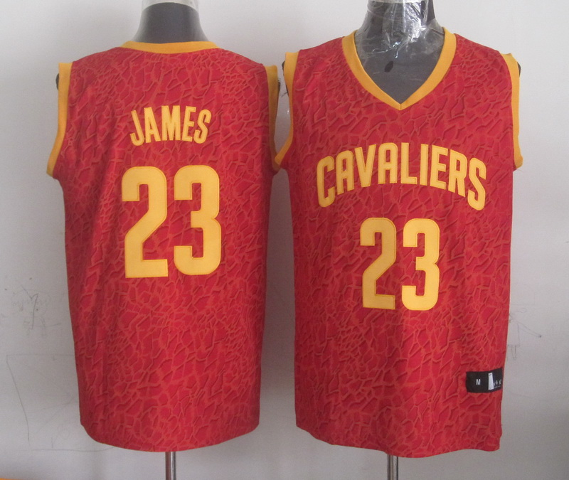 NBA Cleveland Cavaliers 23 James red Leopard grain Jerseys