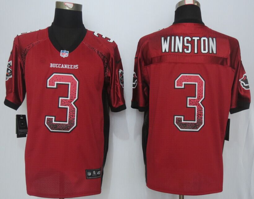 Tampa Bay Buccaneers 3 Winston Drift Fashion Red Men Nike Elite Jerseys