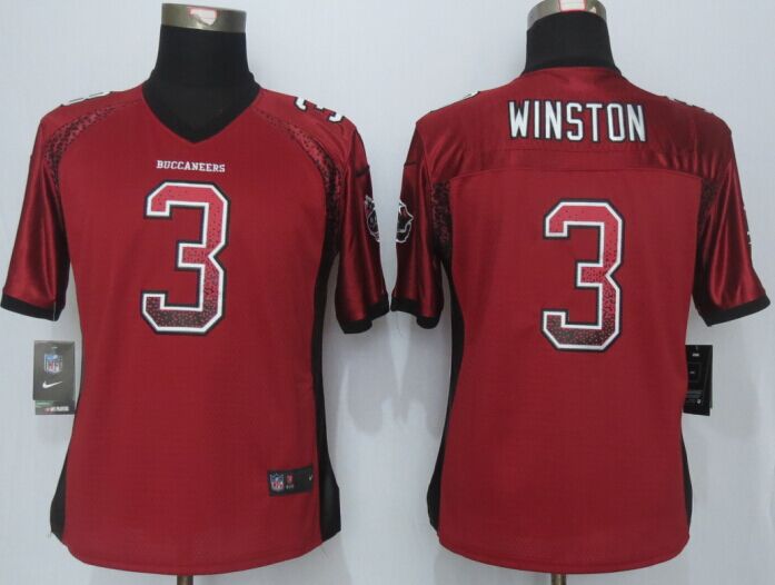 Womens Tampa Bay Buccaneers 3 Winston Drift Fashion Red Men Nike Elite Jerseys